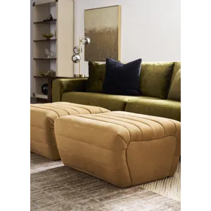Leather Ottoman