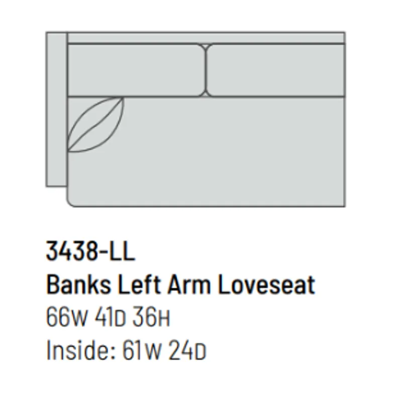 Left Arm Loveseat
