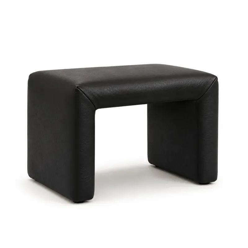 Leather Small Ottoman