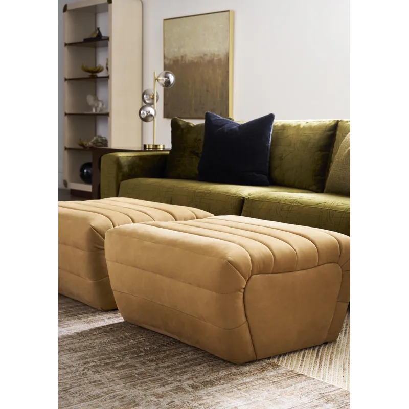 Leather Ottoman