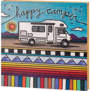 Happy Camper Box Sign