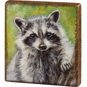 Raccoon Block Sign