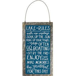 Lake Rules Hanging Decor