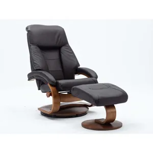 Mandal Reclining Chair w/Ottoman - Black Pepper