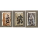 Sepia Leaves S/3