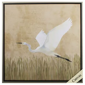 Egret Alighting II Canvas