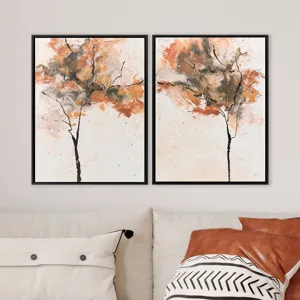 Textural Trees S/2 - Canvas