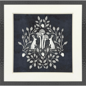 Rabbits and Mushrooms V Framed Art