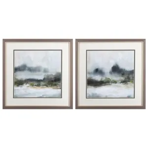 Textured Rain S/2 Framed Art