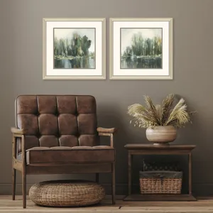 Textured Treeline S/2 Framed Art