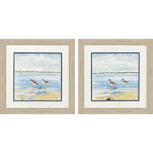 Sandpiper Beach S/2 - Framed Art