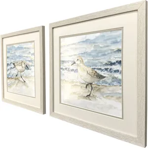 Beach Sandpipers S/2 Framed Art