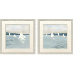 Sailing Scene S/2 Framed Art