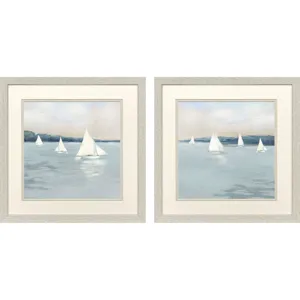 Sailing Scene S/2 Framed Art