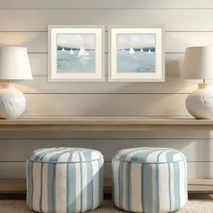 Sailing Scene S/2 Framed Art