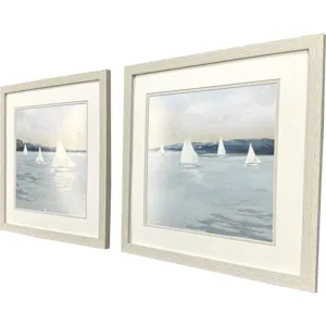 Sailing Scene S/2 Framed Art