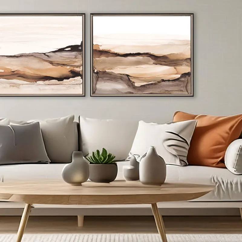 Neutralscape II Non-Glass Framed Art