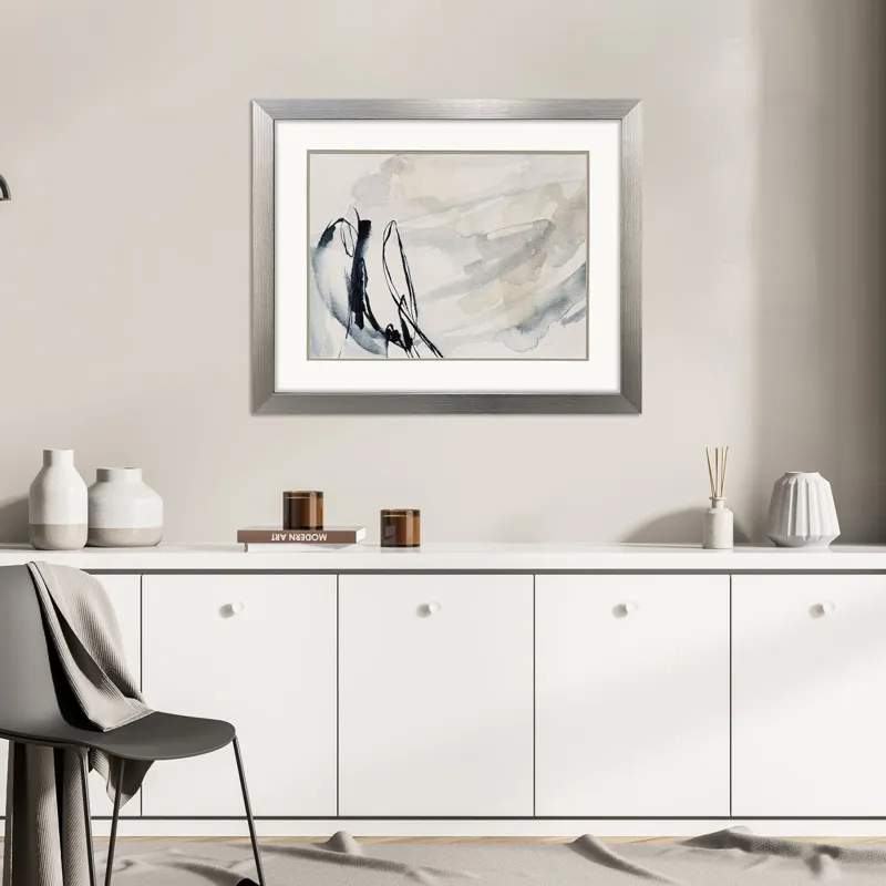 Indigo Markings I Framed Art
