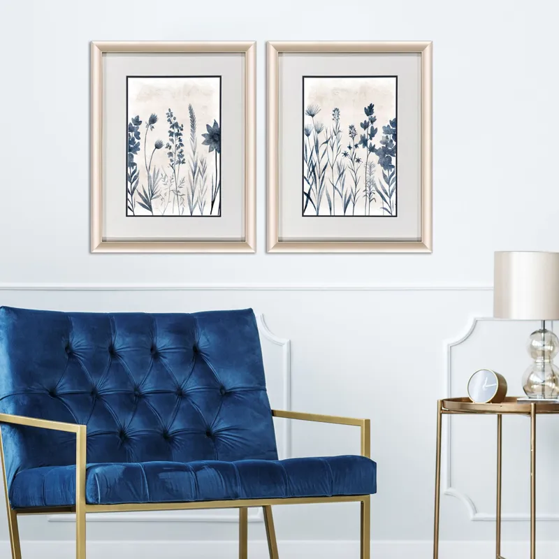 Blue Dye S/2 Framed Art