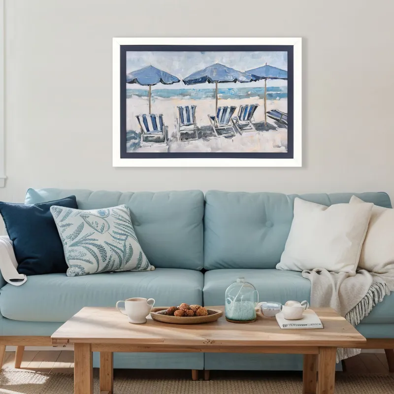 Beach Chairs Non-Glass Framed Art