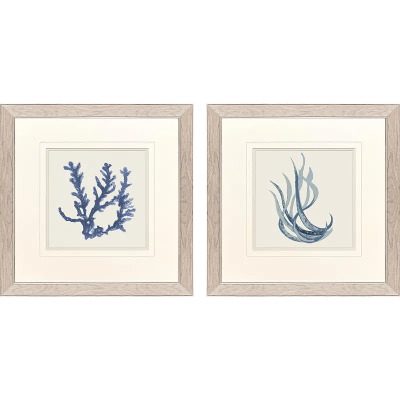 Blue Corals I S/2 Framed Art