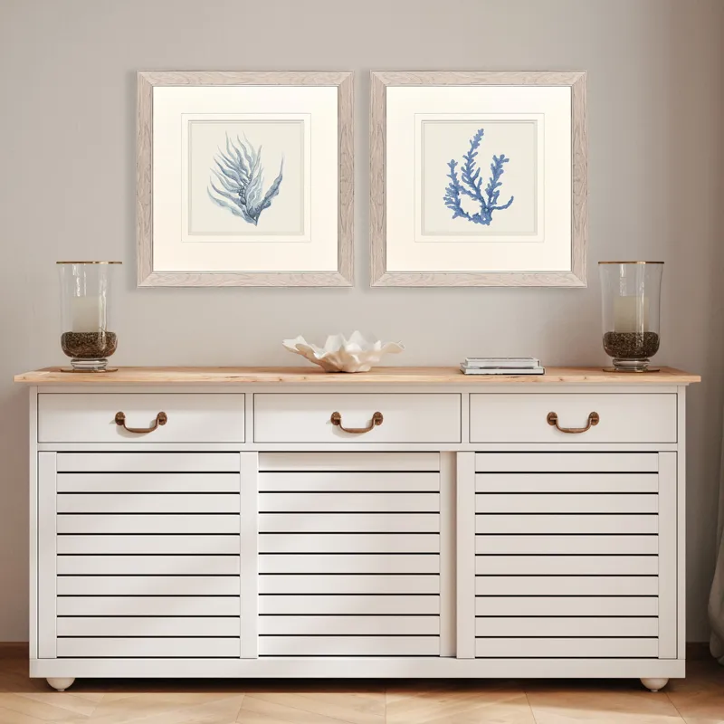 Blue Corals II S/2 Framed Art
