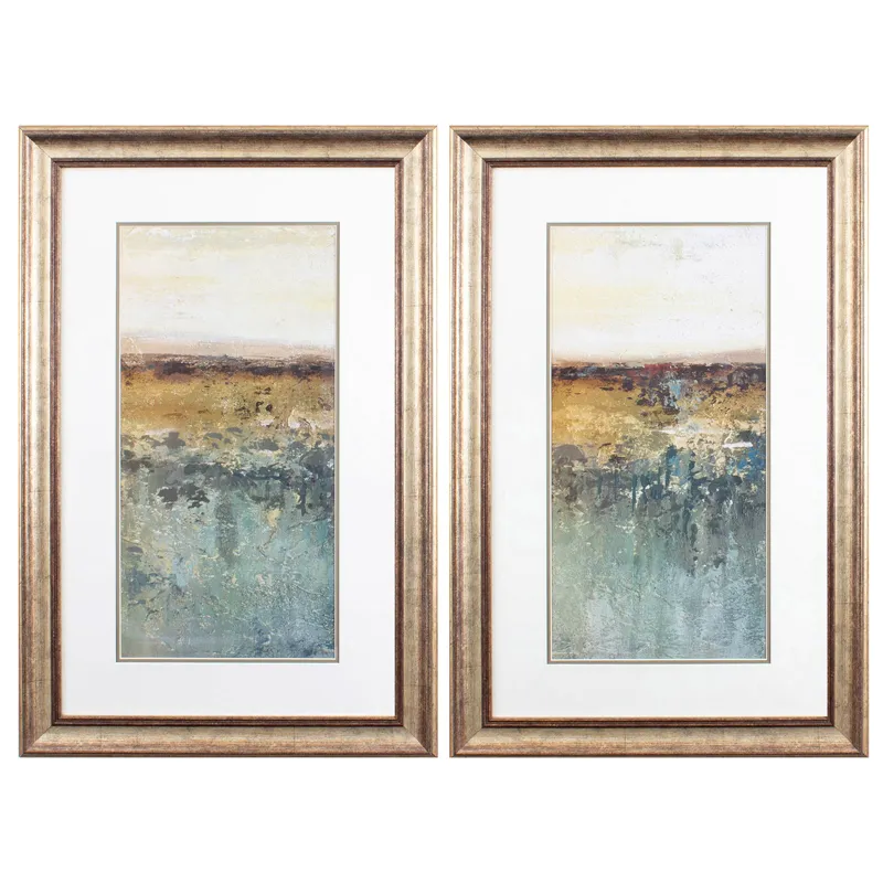 Antique Contemporary S/2 Framed Art