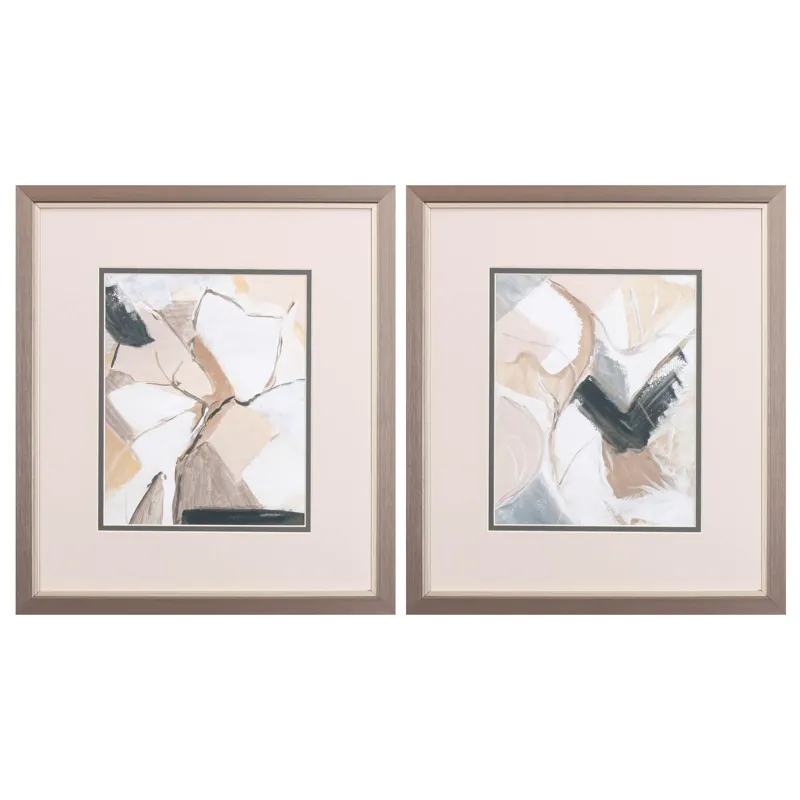 Marble Lines S/2 Framed Art