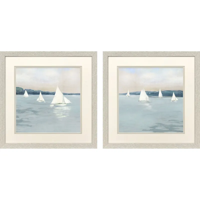 Sailing Scene S/2 Framed Art