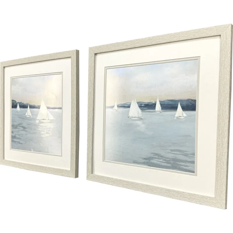 Sailing Scene S/2 Framed Art