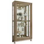 Metal Base Sliding Door Curio