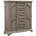 Bristol 9 Drawer Door Chest in Elm Brown