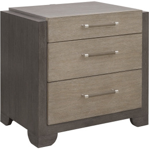 Anderson Park Dark 3 Drawer Nightstand with US