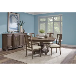 Saddle Creek Timber Brown Round Dining Table