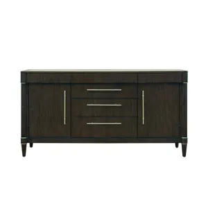 Asher Park Glass Top 2 Door Buffet with Storage Drawers