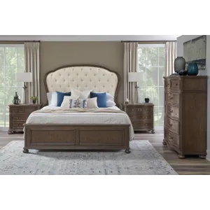 Saddle Creek Timber Brown Upholstered Bed