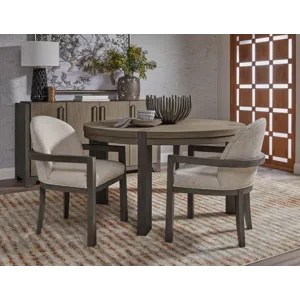 Anderson Park Moose Trail And Frontier Brown Round Dining Table