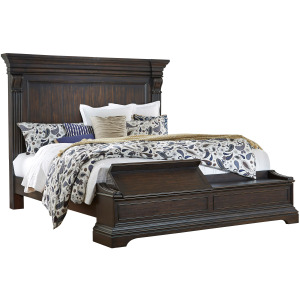 Caldwell Deep Brown Queen Storage Bed