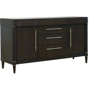 Asher Park Glass Top 2 Door Buffet with Storage Drawers