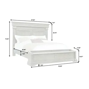 Madison Ridge Brown California King Bed with Chest Footboard