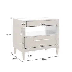 Asher Park Glass Top Bachelor\'s Chest