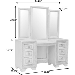 Camila Camilla Vanity & Mirror & Stool