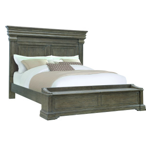 Madison Ridge Brown California King Bed with Chest Footboard