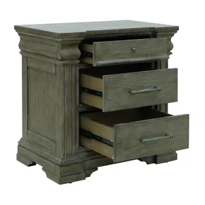 Madison Ridge Brown 3 Drawer Nightstand