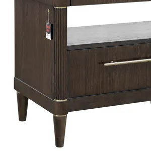 Asher Park Glass Top Bachelor\'s Chest