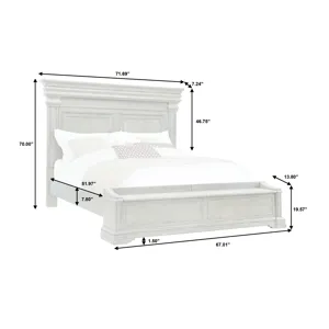 Madison Ridge Brown Queen Bed with Chest Footboard