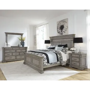Madison Ridge Heritage Taupe Queen Panel Bed