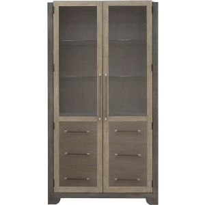 Anderson Park Moose Trail And Frontier Brown China Cabinet