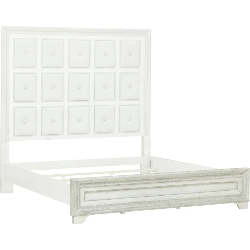 Camila Creamy White Panel Footboard/Slats