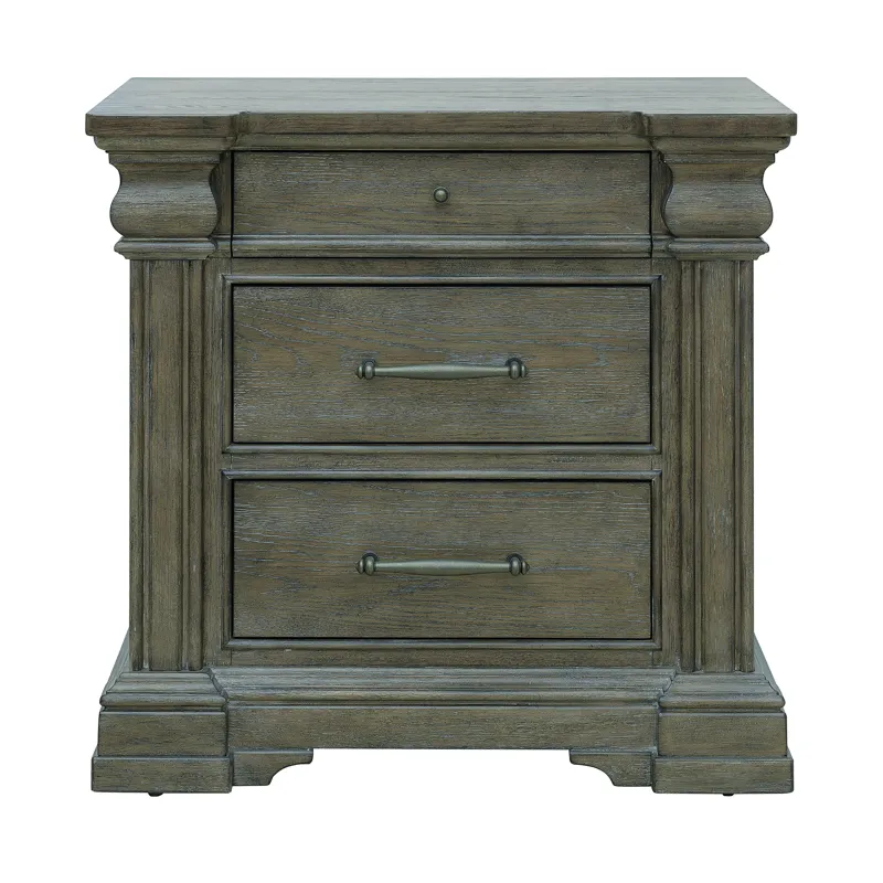 Madison Ridge Brown 3 Drawer Nightstand